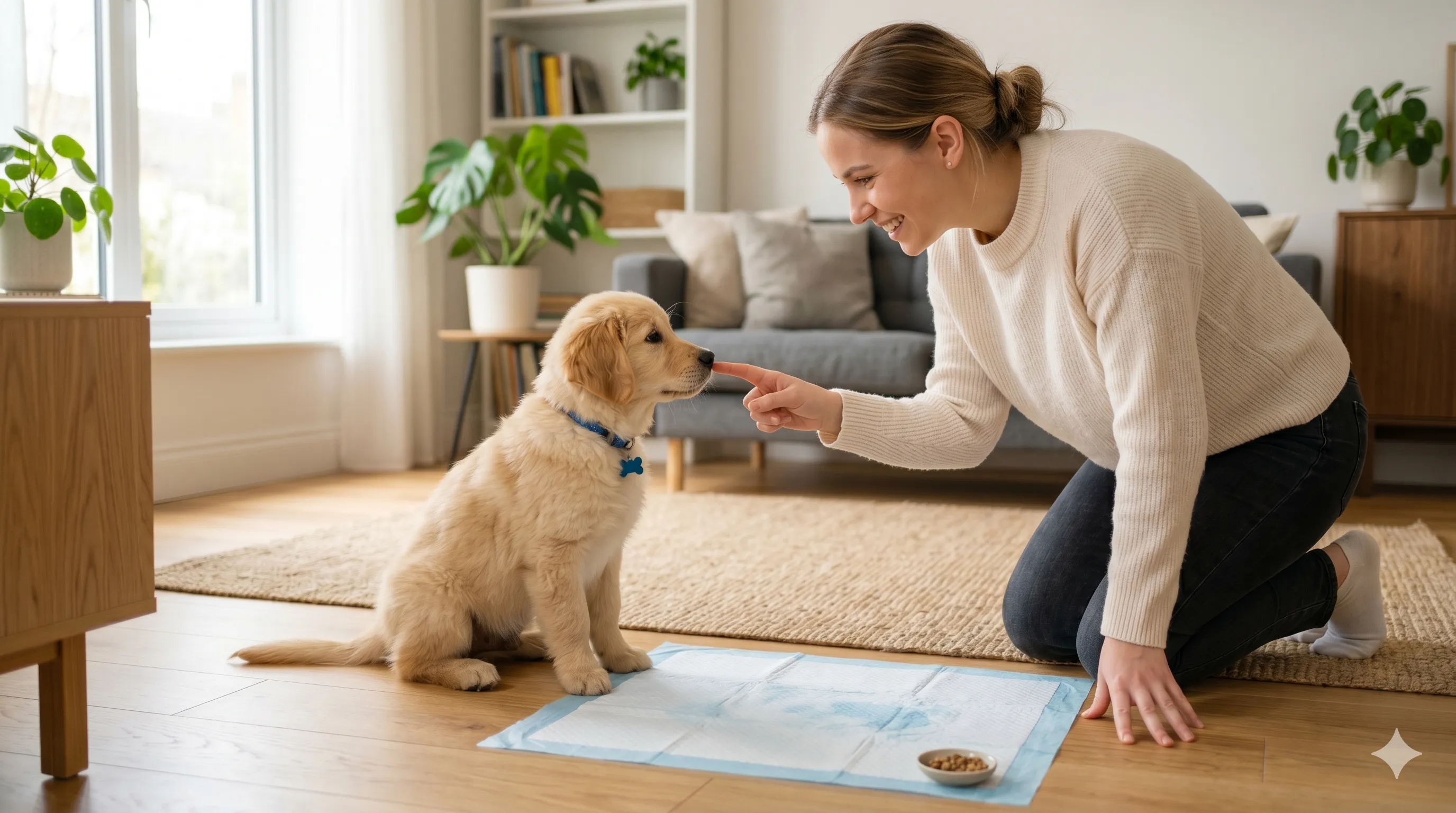 How to potty train a puppy fast at home with training pad guidance